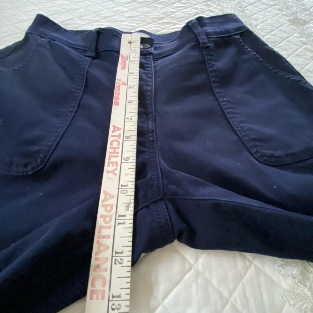 Croft & Barrow Utility Pants Tapered Leg Midrise Navy Stretch Waist Size 6 - Picture 12 of 13
